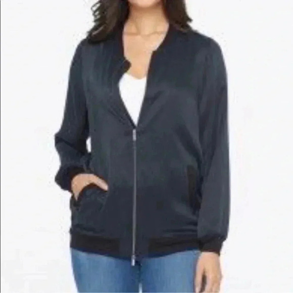 Yummie By Heather Thompson Black 100% Silk Women's Jacket Size L Large NWT $198 - Picture 9 of 9